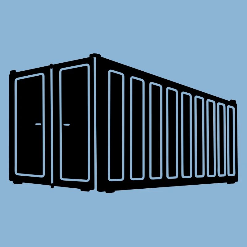 Seecontainer-Schattenbild Logistik-Logo
