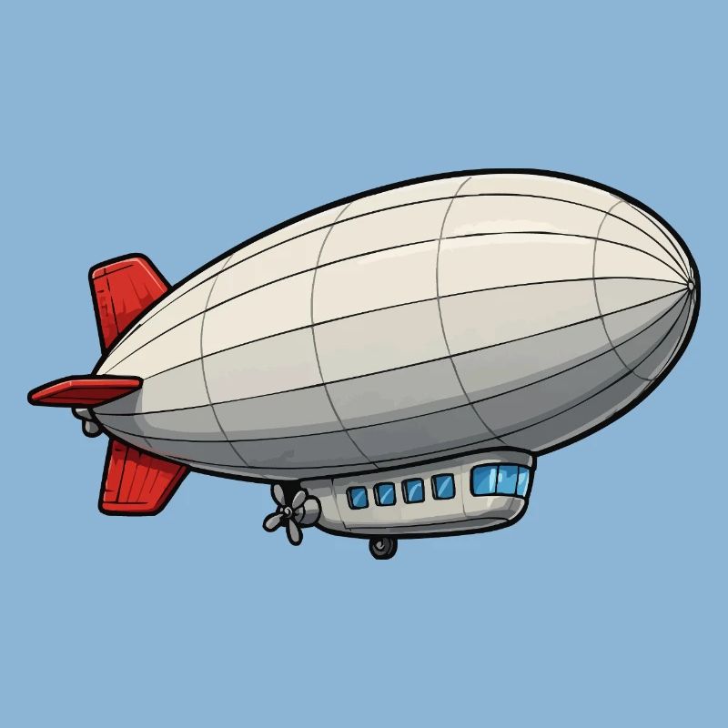 Zeppelin de dessins animés de dirigeables