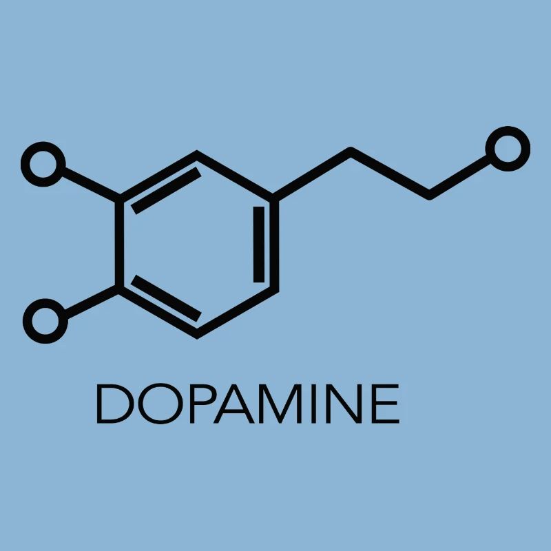 Dopamine Molecule Minimalist Science Design