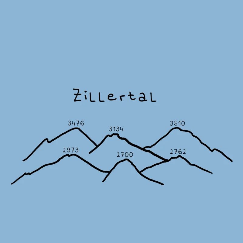Zillertal - Mountains with altitude difference