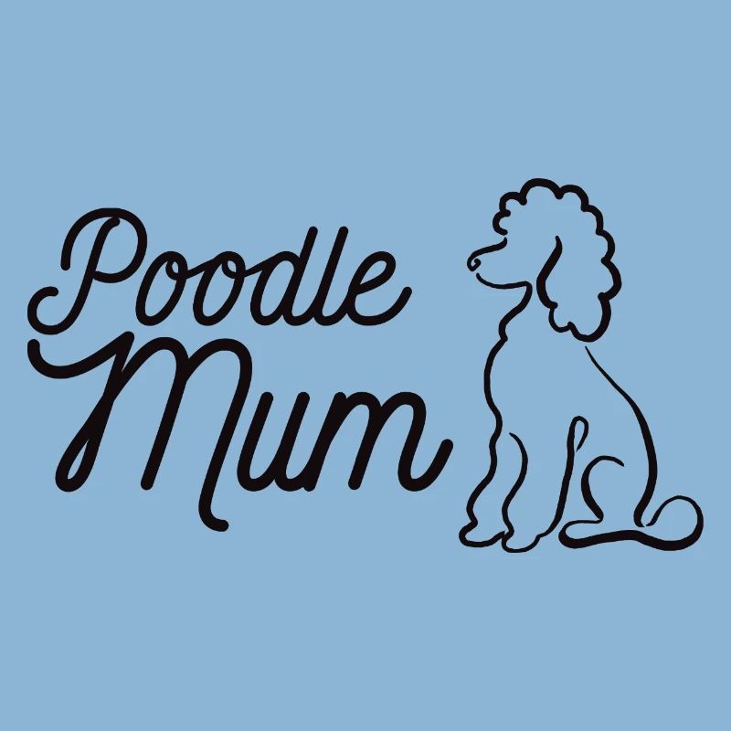 Pudel Mum Silhouette & Script