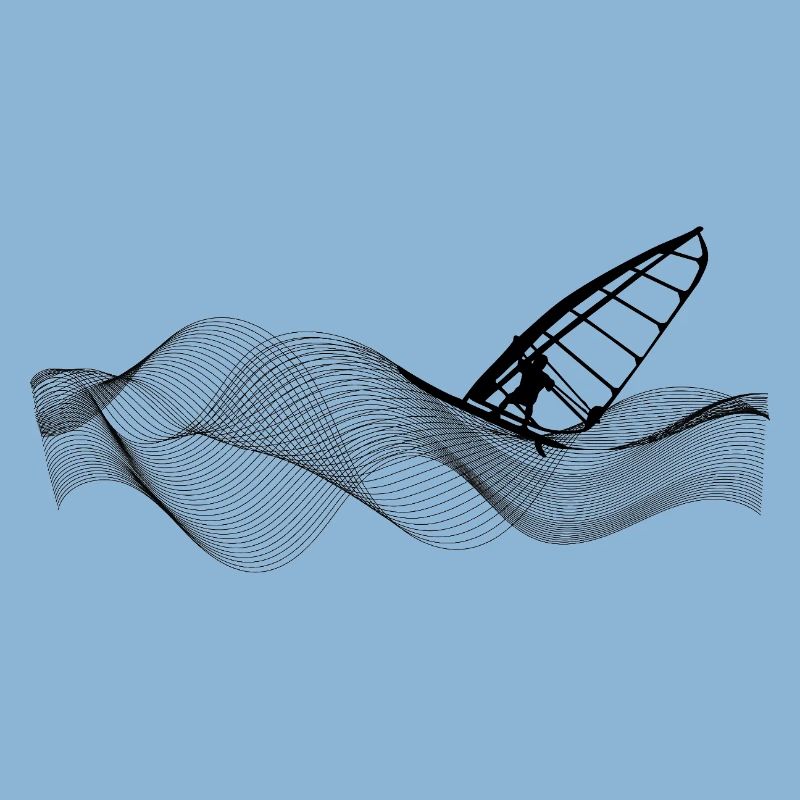Windsurfer on wave structure