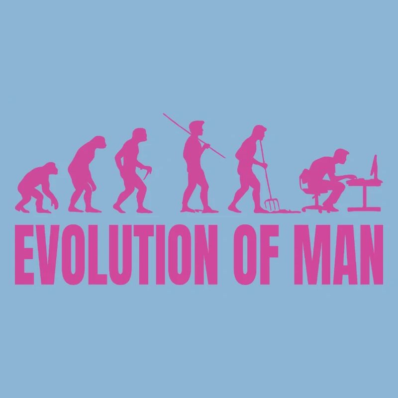 Evolution of Man Programmer Computer Science pink