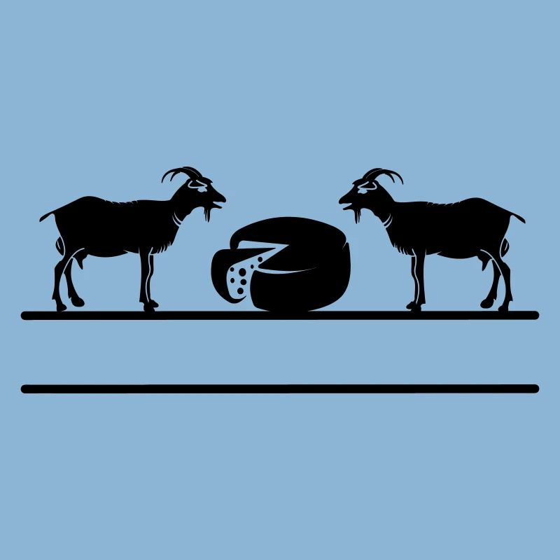 Monogramme de fromage de chèvre.