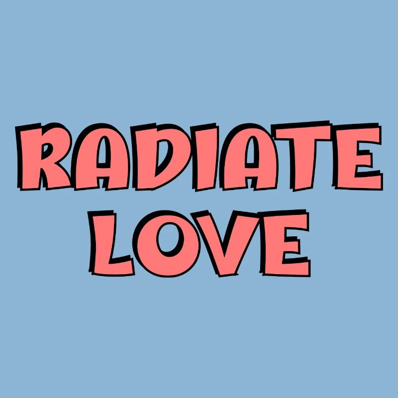 Radiate Love Red Typography