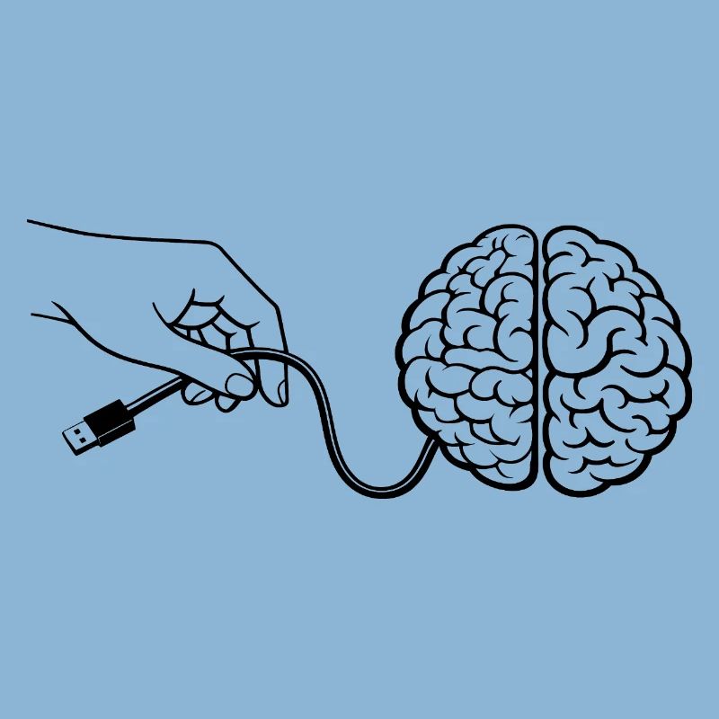 Connecteur de câble Brain Head Intelligence Intelligence artificielle