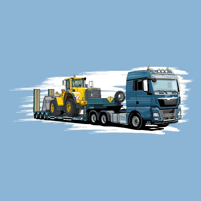 Low-loader with wheel loader