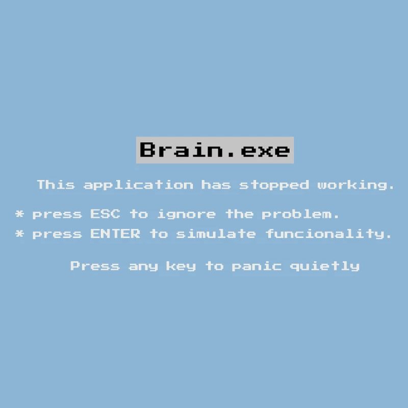 Brain.exe – Lustiges Computerfehler-Shirt