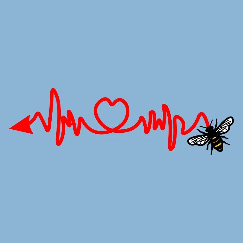 Cardio-Herzfrequenz, Biene mit Stachel oder Pfeil