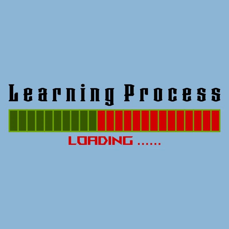 Learning Process Loading white shirt