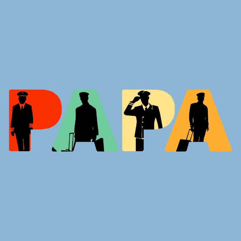 Pilot Papa Aviation Airplane Silhouette