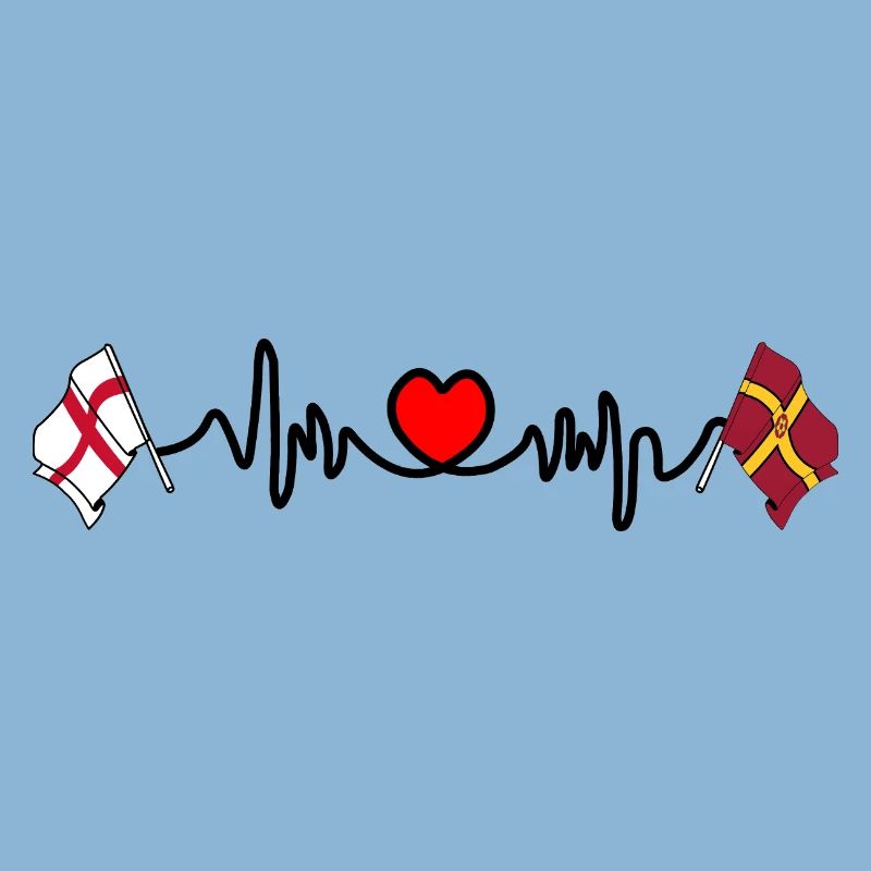 Drapeau du Northamptonshire avec drapeau anglais