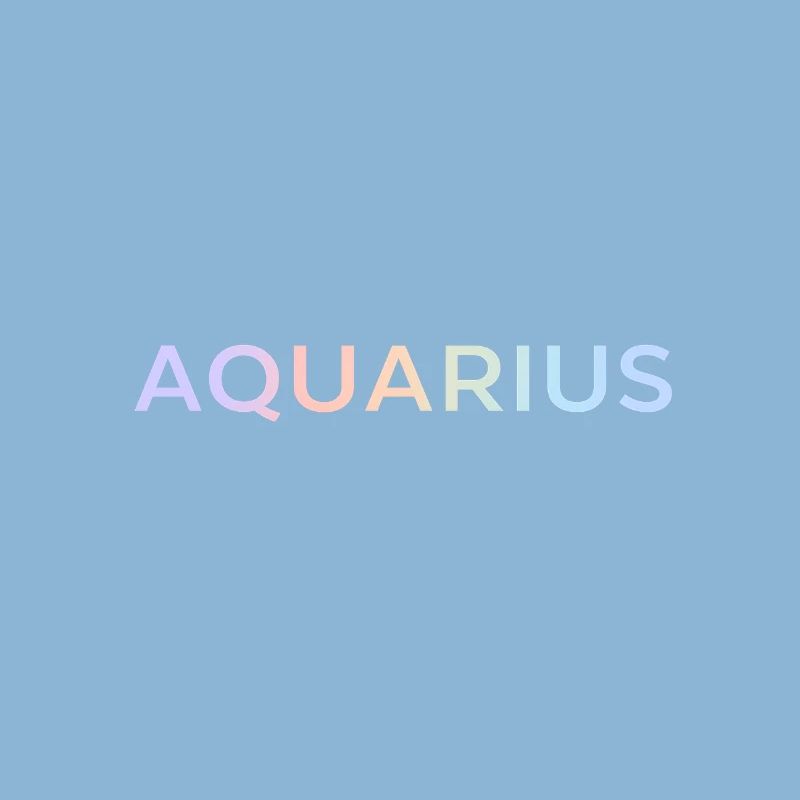 Pastel Aquarius Gradient Typography