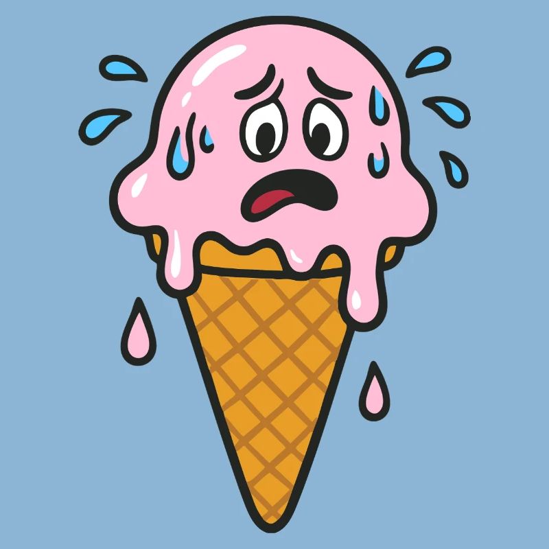 Cône de crème glacée dessin animé