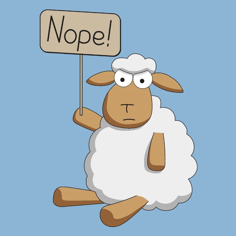 Nope! - protesting sheep