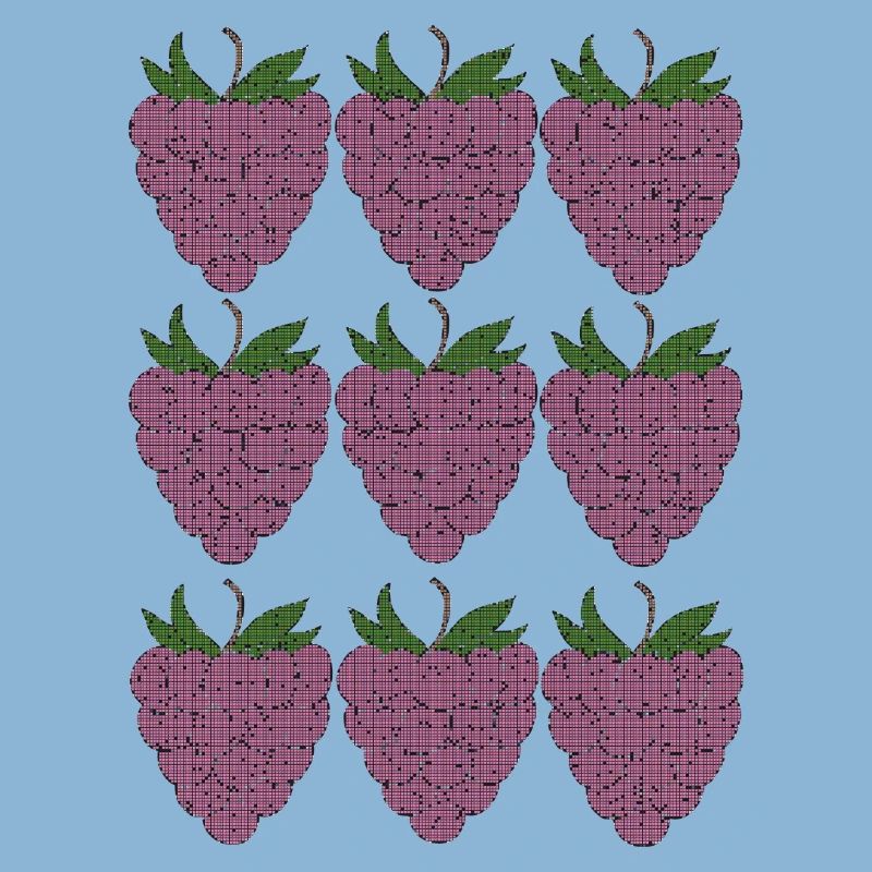 raspberry pattern textile