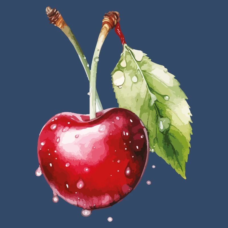 Fruchtige Kirsche mit Wassertröpfchen