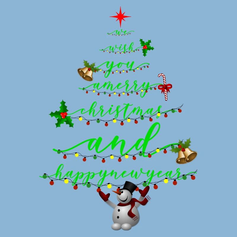 Script Christmas Tree with Snowman