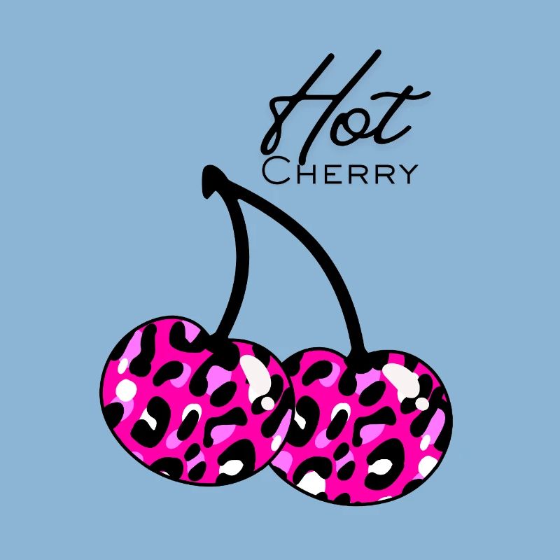 Pink leopard pattern cherry