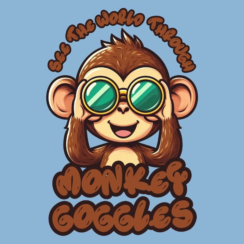 Cute Monkey: See the world through monkey goggles!