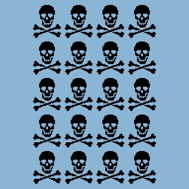 pixelated skulls pattern