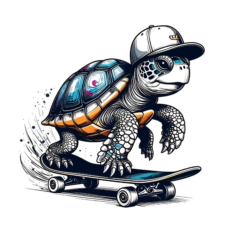 Techno Skater Turtle