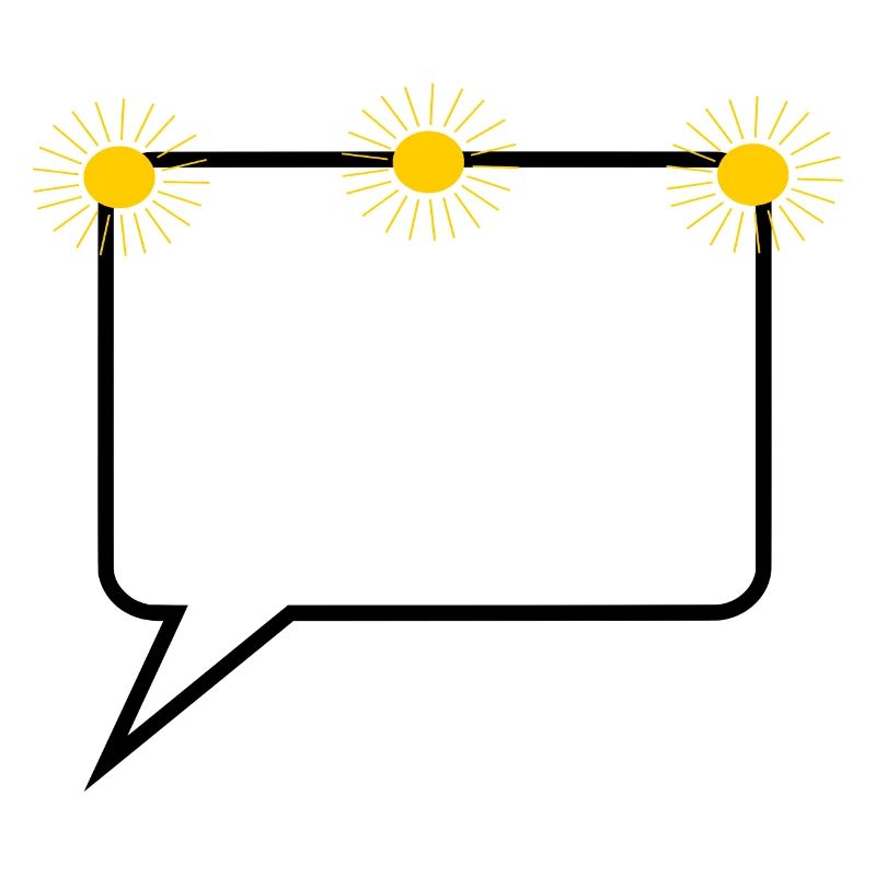 Conception de texte soleil bande dessinée bulle discours vous-même