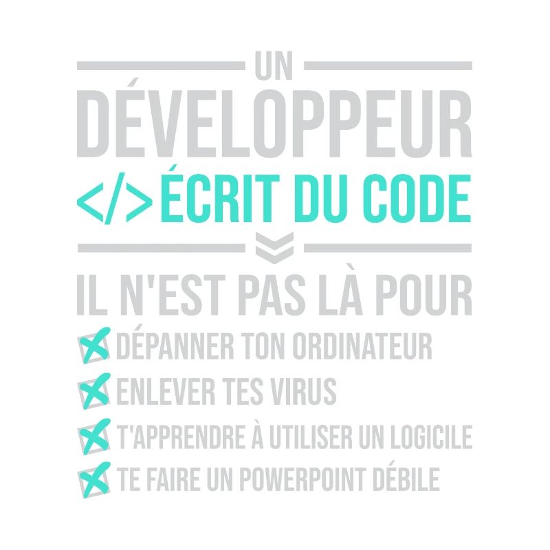 Développeur écrire du code