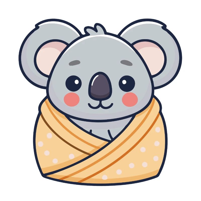 Koala cocon douillet pastel