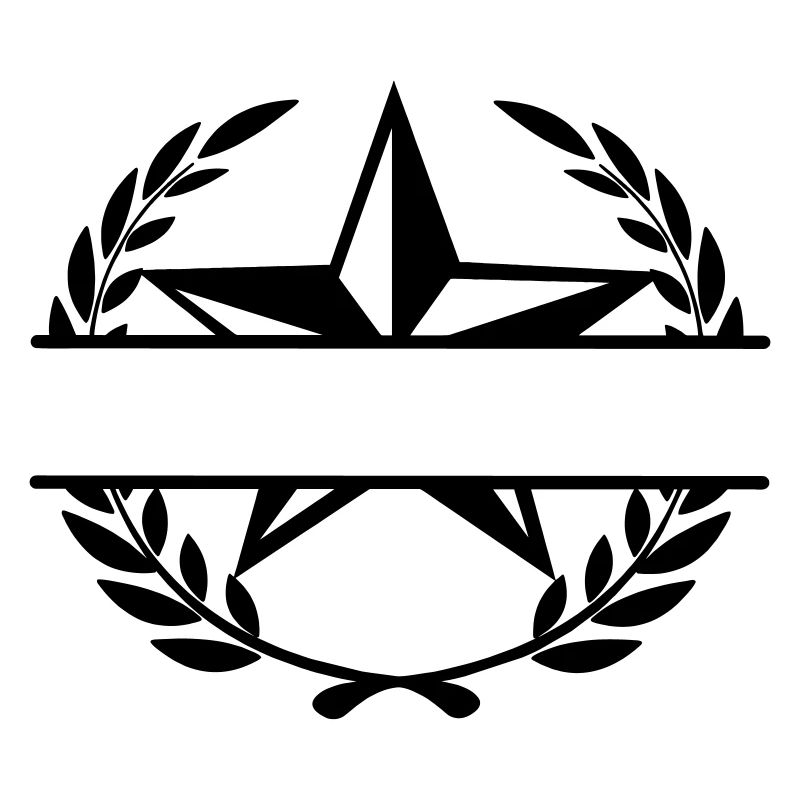 Stern im Lorbeerkranz Monogramm