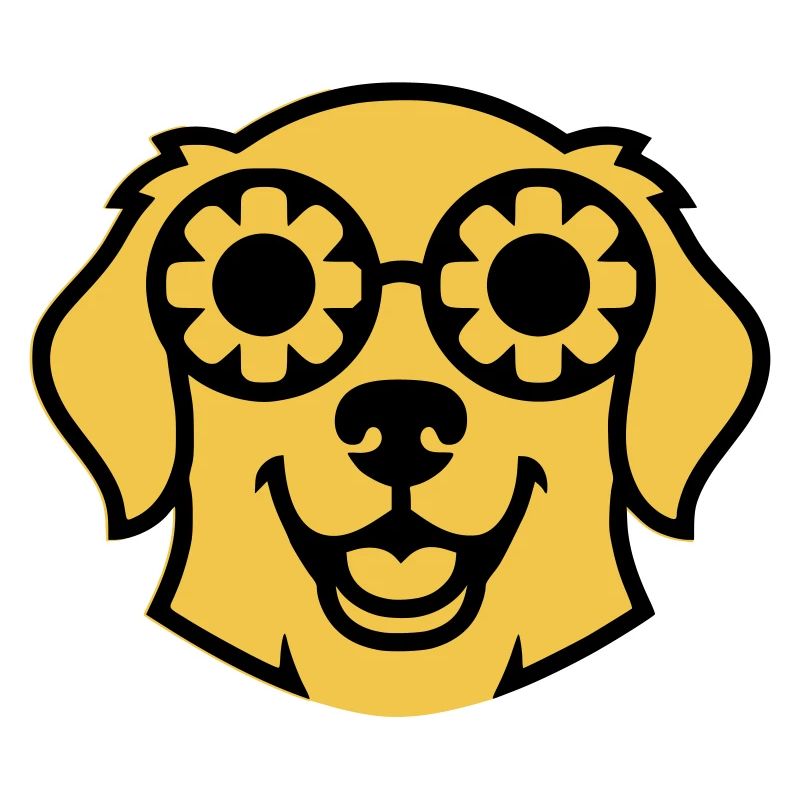 Lunettes de fleurs Labrador Peace Comic