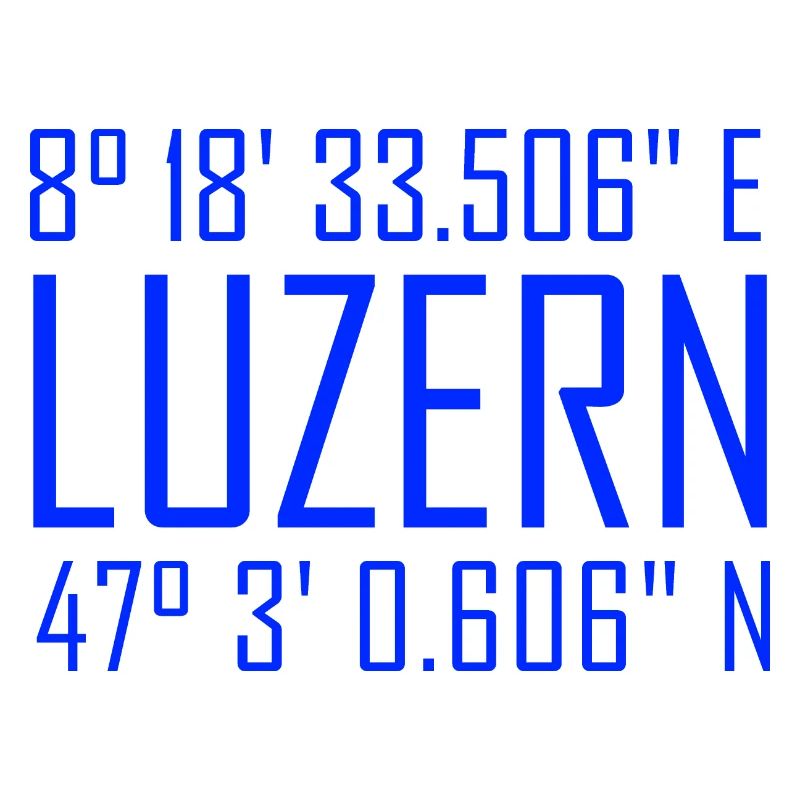Lucerne coordinates – typography with reference to location