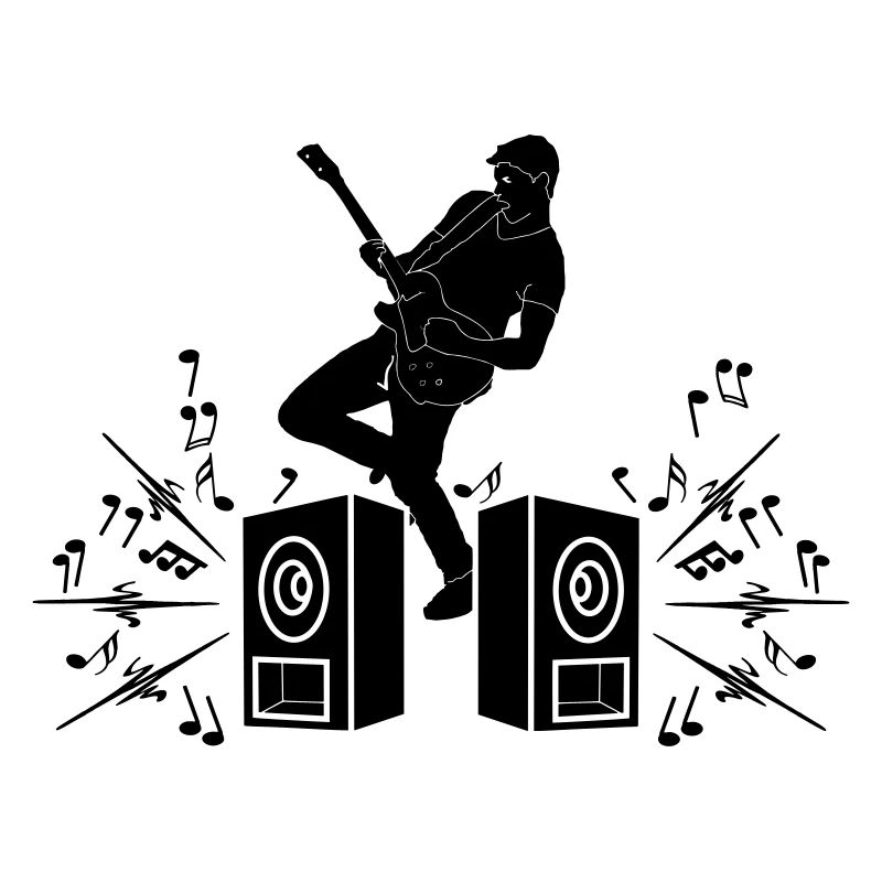 Gitarrist mit E-Gitarre