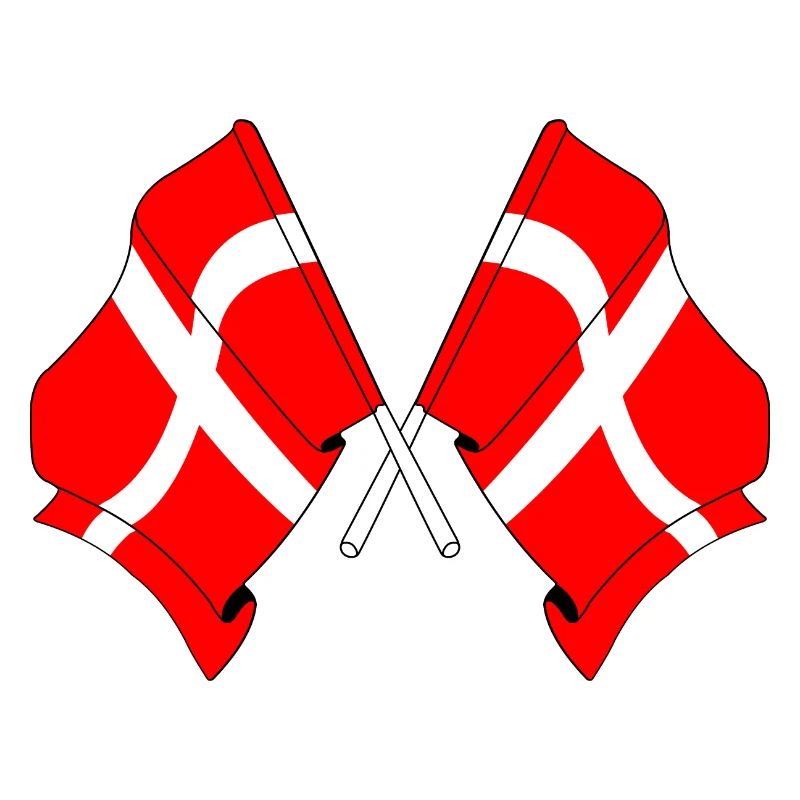 Two flags Denmark
