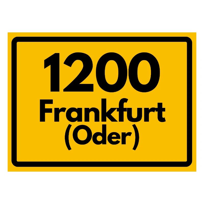 ALTE POSTLEITZAHL PLZ RETRO 1200 FRANKFURT ODER
