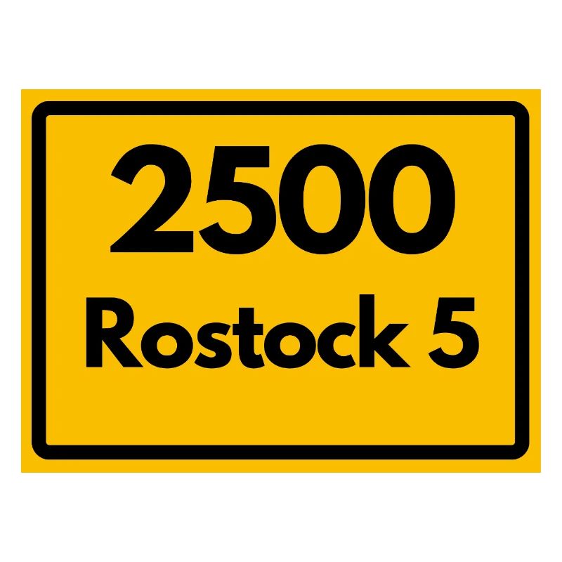 OLD POSTCODE POSTCODE RETRO 2500 ROSTOCK 5 HEIMAT