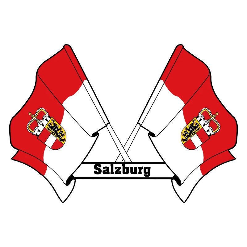 Drapeaux de Salzbourg avec nom