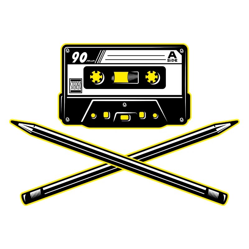 Cassette et crayons