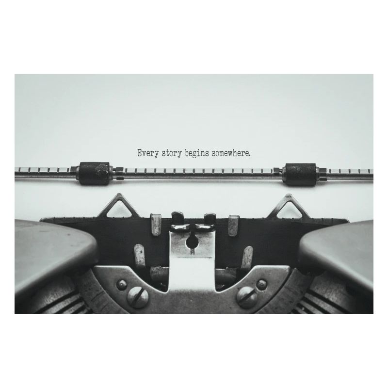 Chaque histoire commence quelque part Conception de machine à écrire