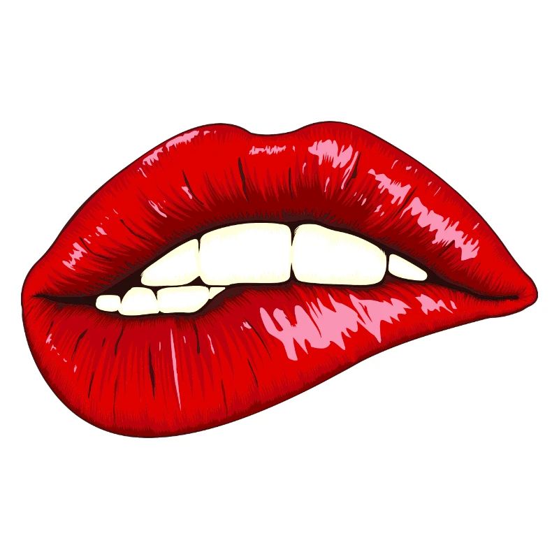 Expressive lips with shine