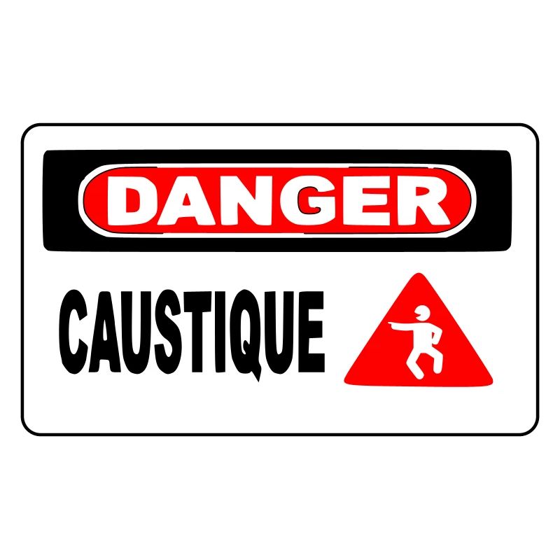 Panneau Danger Caustique