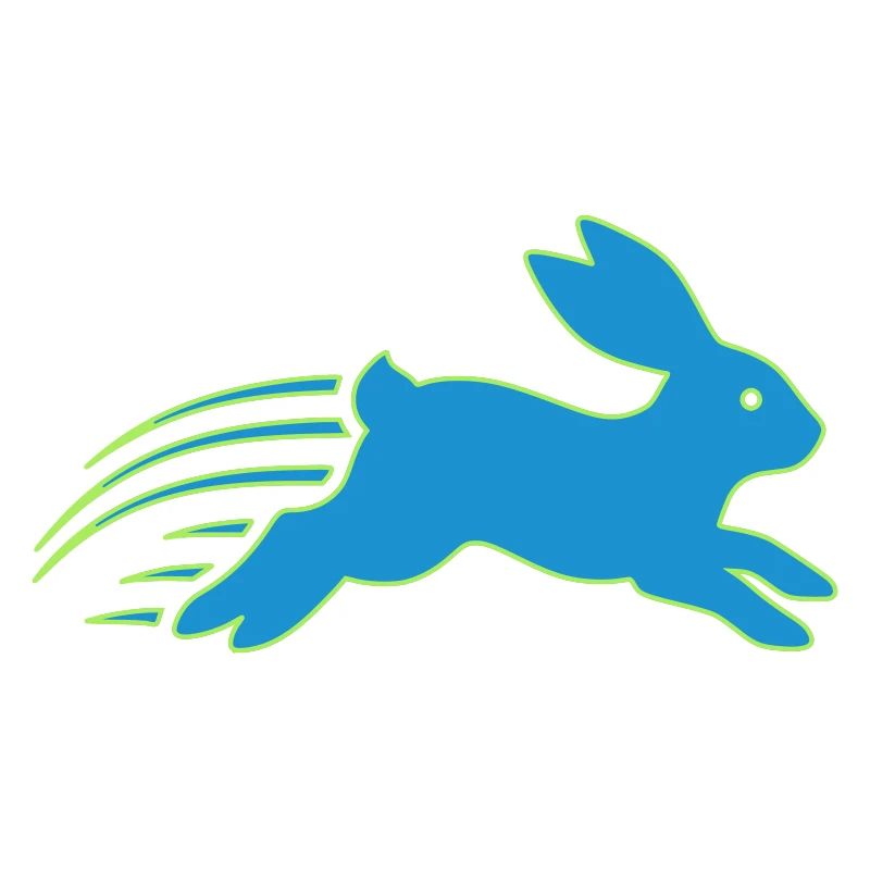 Running Bunny Speed Bunny Logo Vector