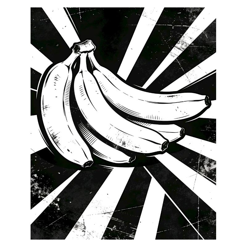 Collage de bananes noires et blanches