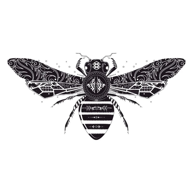 artfully designed bee