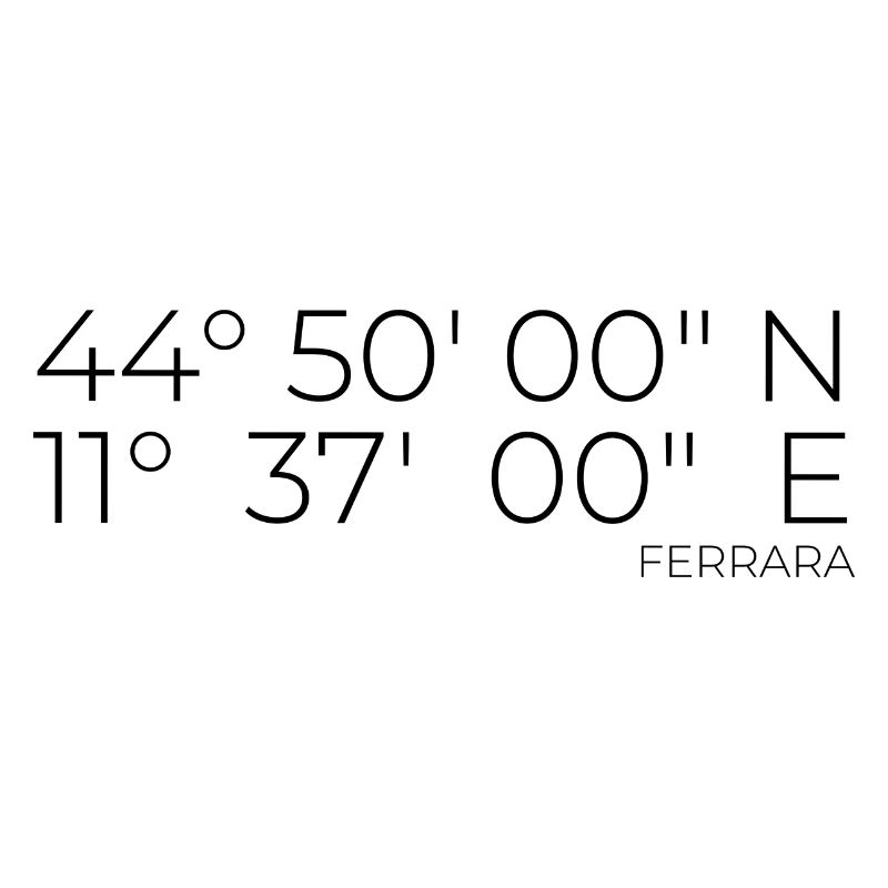 coordinates Ferrara, Italy