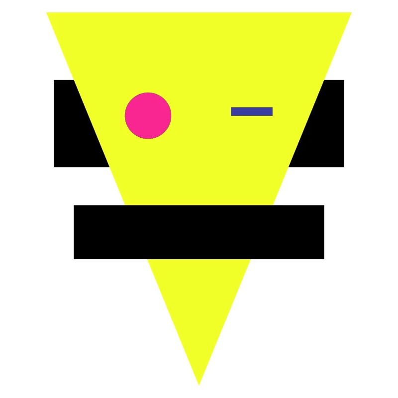 Neon Geometric Silhouette