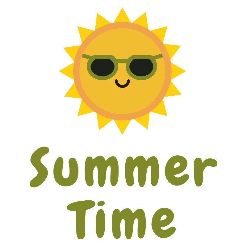 Summer Time Cute Sun Minimal Vacation Design