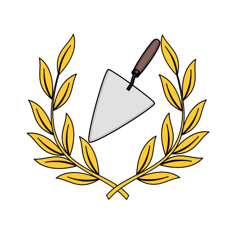 Laurel wreath craft bricklayer trowel