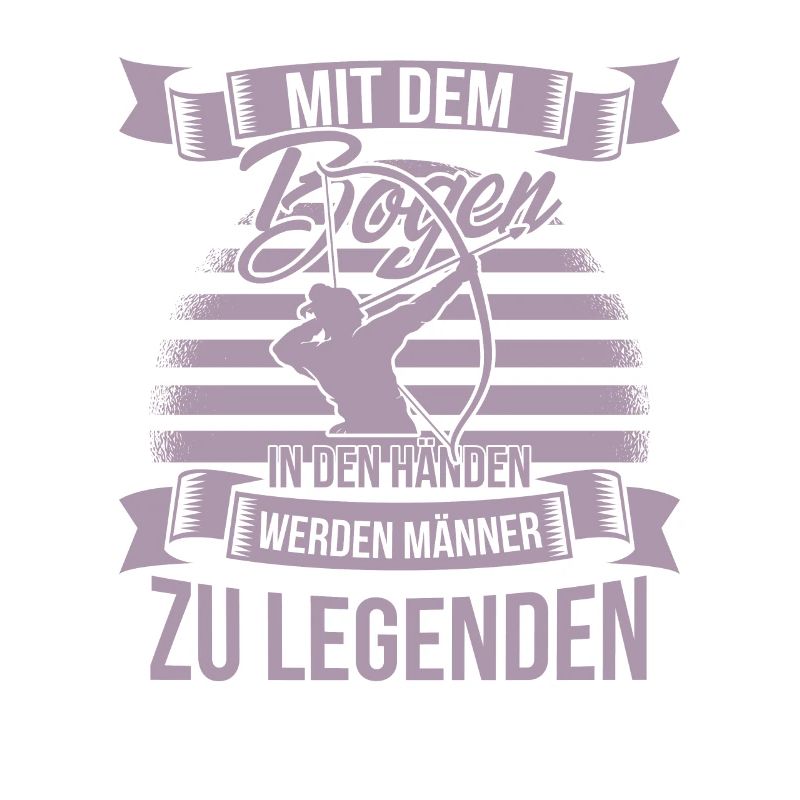 Bogenschiessen mit dem Bogen in den Händen
