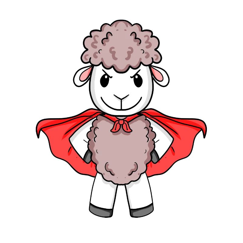 Schaf Superheld